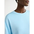 thumbnail image 4 of Scoop Women's and Women's Plus Scubaknit Cropped Sweatshirt with Drop Sleeves, Size XS-4X, 4 of 5