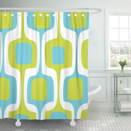 Yusdecor Blue Boys Mid Century Aqua And Retro Pattern Green Bathroom Decor Bath Shower Curtain 60x72 Inch Walmart Canada