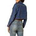 thumbnail image 3 of INSPIRE CHIC Women's Classic Long Sleeve Button Down Jean Denim Jacket, 3 of 6