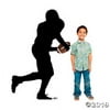 Football Player Running Silhouette Stand-Up