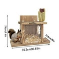 thumbnail image 3 of Large Wooden Squirrel Feeders Bird Feeders for Outside, Wooden Handicrafts of Squirrel Feeders for Outdoor Courtyard Decoration, Garden Yard Decor (1Pc), 3 of 5