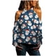 thumbnail image 1 of Mujeres moda Navidad sin tirantes impresión manga larga blusas sudadera Tops Pompotops gfhjh10258, 1 of 5