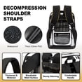 thumbnail image 5 of DAKIMOE Clear Backpack for School - 17 inch Large Heavy Duty Stadium Approved Clear Bookbag, See Through PVC Transparent Backpacks for Travel College Work, Black, 5 of 8