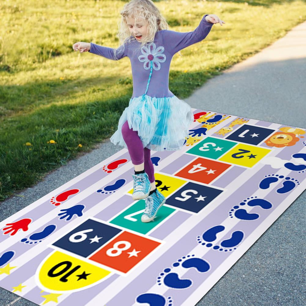 Kids Hopscotch Play Mat Children Jump Pad Family Kindergarten Indoor