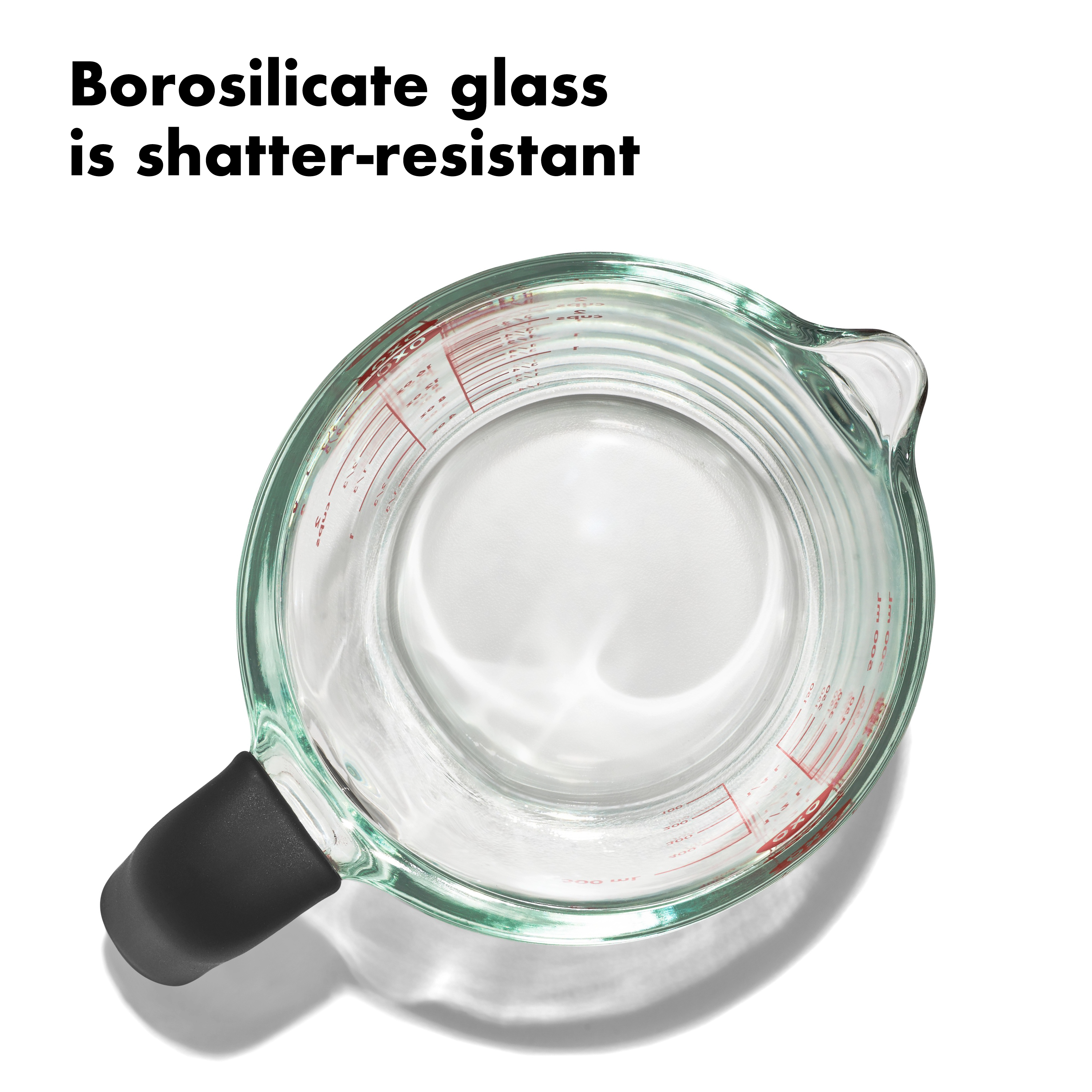 OXO SoftWorks 2 Cup Glass Measuring Cup, Clear photo 2