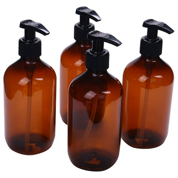 4Pcs New 500Ml Pump Bottle Makeup Bathroom Liquid Shampoo Travel Dispenser Container for Soap Shower Gel
