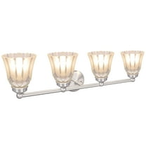 Aspen Creative 62173-1, Four-Light Metal Bathroom Vanity Wall Light Fixture, 30" Wide, Transitional Design in Satin Nickel