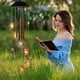 thumbnail image 2 of Campanillas de viento solares EASYBUY, luces LED cálidas para exteriores, color bronce, 2 of 6