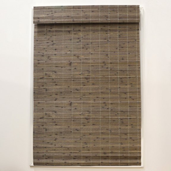 Radiance Bamboo Roman Shades for Windows, Flatstick Cordless Blinds, Driftwood, 23"W x 64"L