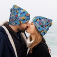 thumbnail image 5 of Disketp Cute Flat Fish Winter Beanie for Men Women Beanie Knit Hat Cuffed Cap Beanie Knit Chunky Snow Cap, 5 of 6