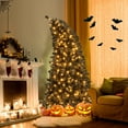 thumbnail image 4 of Gymax 6 FT Artificial Halloween Tree Pre-Lit Black Christmas Tree w/ Bendable Top Section, 4 of 10
