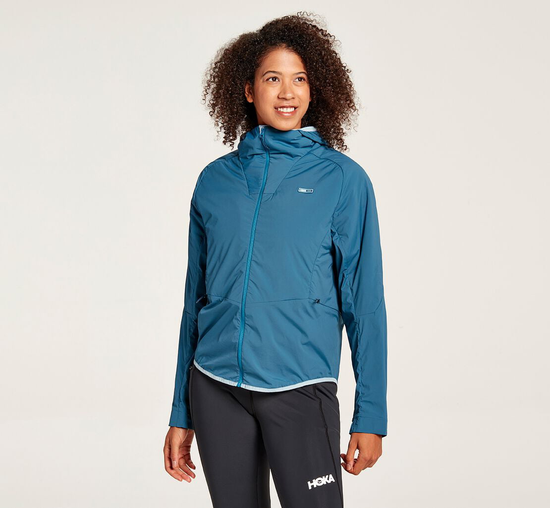Aftale offentlig Diskriminering af køn Hoka Women's Performance Hybrid Run Jacket - Moroccan Blue (Medium) -  Walmart.com