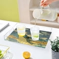 thumbnail image 6 of WOBOGO Acrylic Serving Trays 15.7x11.8 Inch Spill Proof Clear Decorative Organizer with Handle A Sea Full Of Golden Stars, 6 of 7