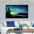 thumbnail image 4 of Aurora And The Milky Way Wall Art Aurora Borealis Picture Canvas Art Northern Lights Framed Painting Wall Decor For Home Office Bedroom Livingroom Reeady to Hang, 4 of 6