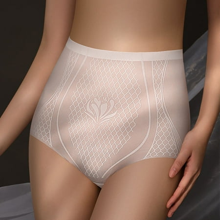 Summer Savings  Fashion Women s Briefs  High Waist  Casual Print  Ventilated Underwear  Sexy Briefs  Comfortable  for Workout  Seamless  Breathable  Quick Dry  Plus Size Womens Pants | Gray L