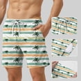 thumbnail image 5 of Mens Hawaii Swim Trunks 2 In 1 with Compression Liner 5 Inch Bathing Suit Athletic-Fit Elastic Waist Shorts with Pockets Bathing Suit Built-In Board Shorts, 5 of 5