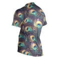 thumbnail image 3 of joogoo Abstract Peacock Feathers-p6 Pattern Men's Cycling Jerseys Mountain Bike Short Sleeve Tops 3XL, 3 of 7