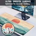 thumbnail image 5 of XXL Mouse Pad, Abstract Watercolor Mountains and Moon Large Desk Mat for Desktop, Extended Large Gaming Mouse Pad Mouse Mat with Non-Slip Rubber Base Stitched Edge for Home Office 35.4"X15.7", 5 of 6