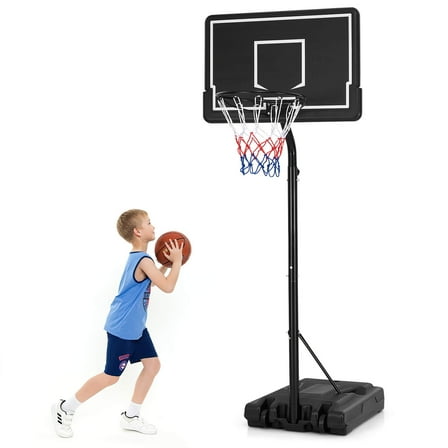 Infans 6.9-8.5 FT Portable Outdoor Basketball Hoop w/ Shatterproof PC Backboard