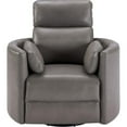thumbnail image 4 of Home Square Leather Cordless Swivel Glider Recliner in Gray - Set of 2, 4 of 8