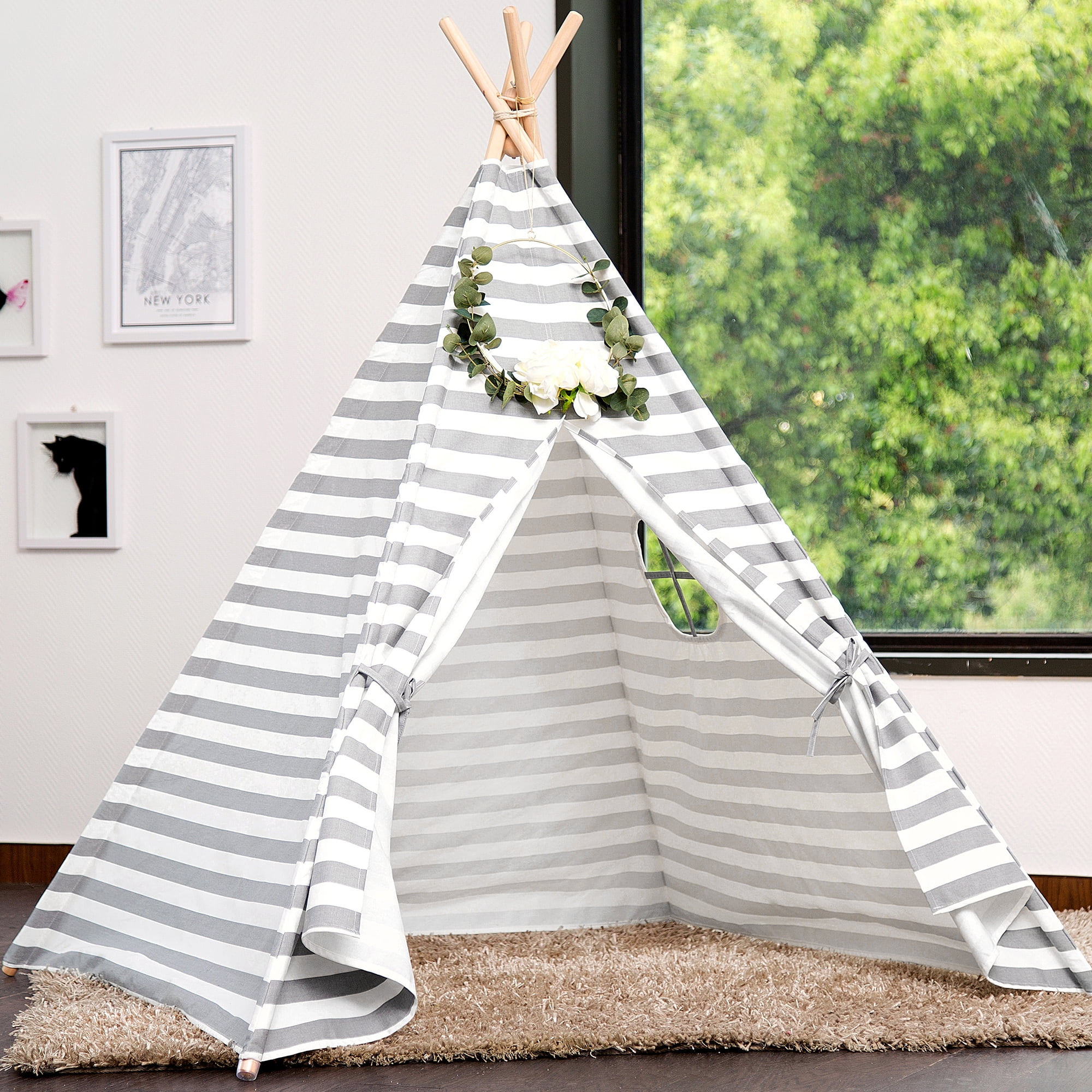 Teepee Foldable Tent for Kids Play Tent for Boy Girl Indoor