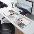 thumbnail image 2 of Long Mouse Pads for Desk,Pioneer Flower Floral Print Pattern Desk Mats on Top Of Desks, Desk Mouse Pad Extra Large with 3mm Non-Slip Base and Stitched Edge for Gaming,Office,Work,Home 31.5"x11.8", 2 of 6
