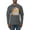 Charcoal, variant on Pumpkin Spice Latte Skeleton Orange Black and White Halloween Men Long Sleeve Shirt, Black, XX-Large