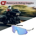 thumbnail image 2 of Gafas de montar para motocicleta Unique Bargains, anti-reflejo, Tri-Acetato de Celulosa, PC, lente azul, marco blanco y negro, 2 of 6