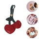 thumbnail image 3 of Encanto de bolso de mano de corazón y cereza de moda de Unique Bargains color vino rojo 1 pieza, 3 of 5