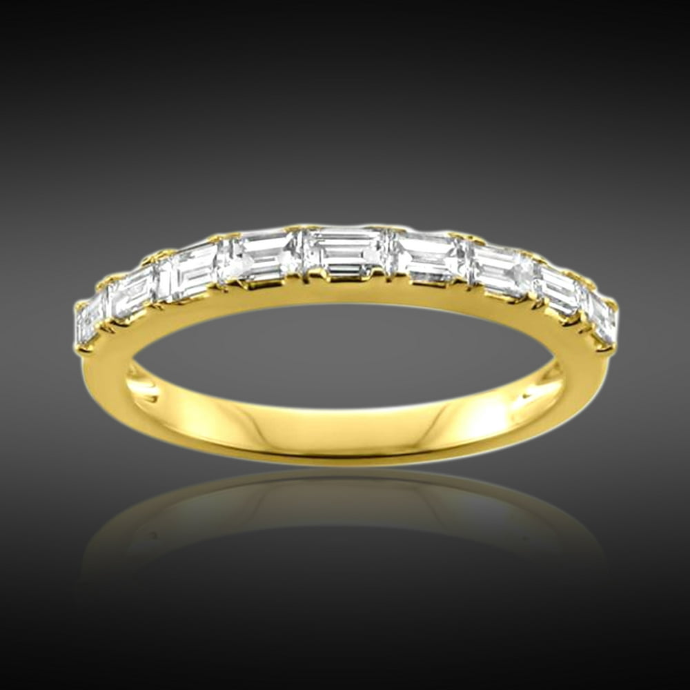 DiamondMuse 14k Yellow Gold Baguette Diamond Bridal
