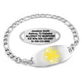 thumbnail image 1 of MedicEngraved Stainless Steel Custom Medical Alert Bracelet - 5mm Figaro Link, 1 of 8