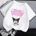 thumbnail image 4 of Kuromi New Children's T-shirt Cute Sanrio Cartoon Cotton Black White T-shirt Short Sleeve Boy Girl Loose Clothing Christmas Gift, 4 of 15