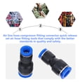 thumbnail image 3 of RUNROTOO 10Pack Black Quick Connect Fittings for Air Pipe Connectors with Tool Free Installation, 3 of 5