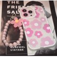 thumbnail image 6 of Compatible with iPhone 14 Pro Max Case, Cute Sun Flowers Pattern Soft TPU Shockproof Camera Protector Clear Case with Lovely Flower Strap Bracelet Chain Girls Women Case for iPhone 14 Pro Max 6.7", 6 of 12