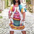 thumbnail image 2 of Cupcake, Balloons, Happy Birthday Loose Pocket Dress Dresses Summer Summer Dresses for Women, 2 of 9