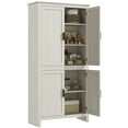 thumbnail image 1 of HOMCOM 64" Kitchen Pantry Storage Cabinet with Adjustable Shelves, White, 1 of 10