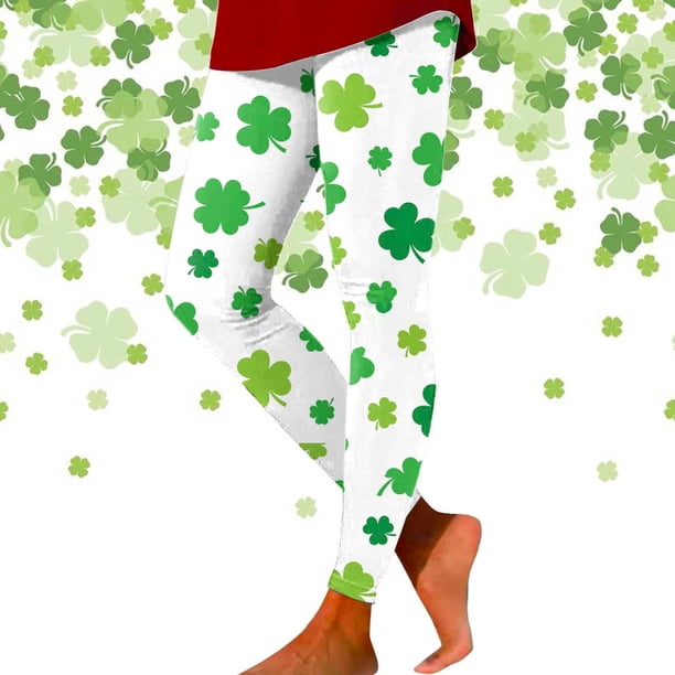 MKLEKYY Leggings de compresión para mujer, leggings estampados del Día de San Patricio para mujer, pantalones de yoga deportivos para entrenamiento y fitness 523
