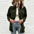 thumbnail image 6 of GUACER Women's Corduroy Shirt Jackets Oversized Collared Long Sleeve Button Down Tops with Pockets, 6 of 7