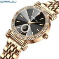 thumbnail image 3 of Crrju New Steel Belt Women's Diamond-Embedded Watch 5011 Watch Simple Business Personality Fashion Waterproof, 3 of 6