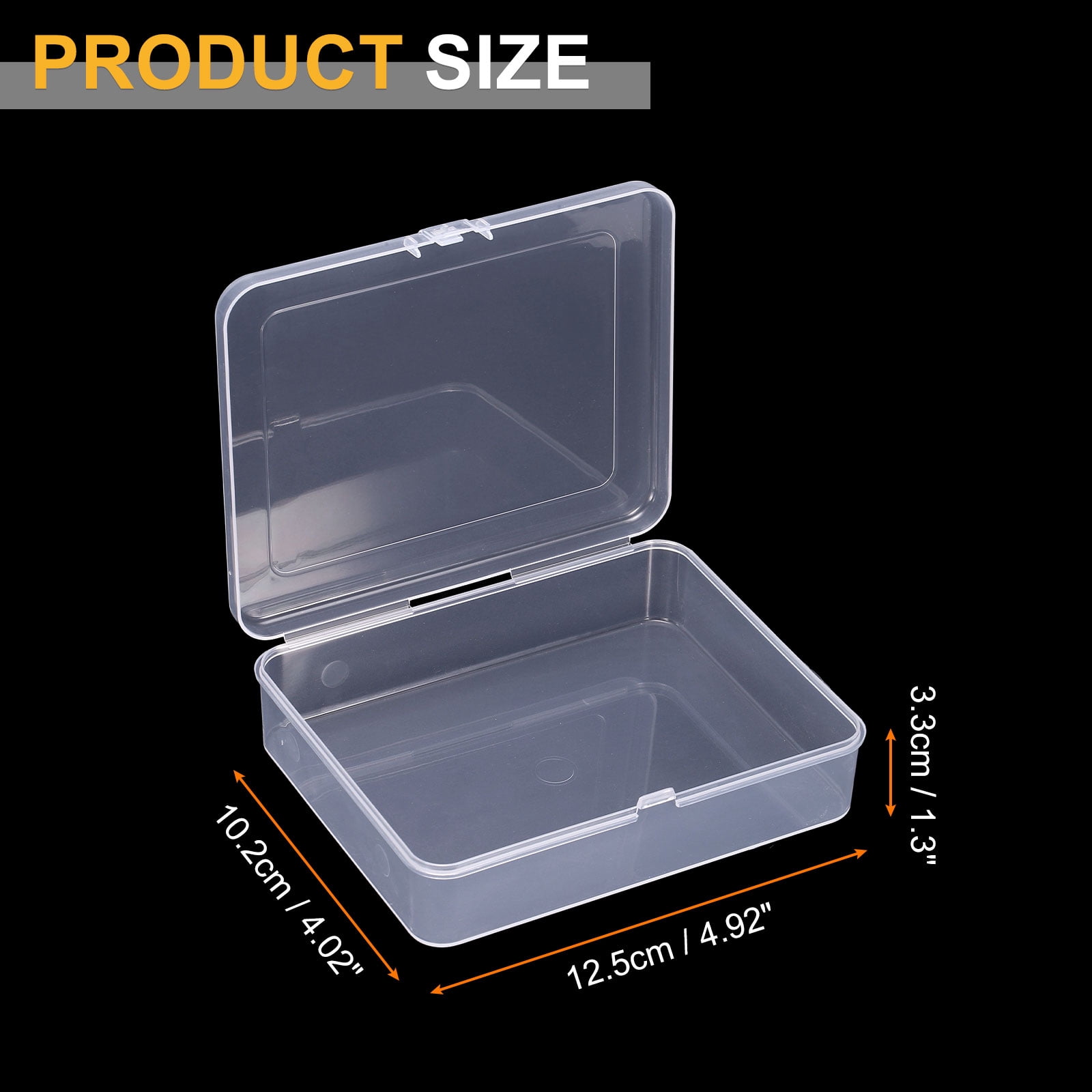 Uxcell 24pcs 4.92" x 4.02" x 1.3" Plastic Beads Storage Containers Box, Clear