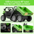 thumbnail image 5 of Lumiparty 24V Electric Powered Ride-on Dump Truck for Kids, 2-Seater Child Toy Truck with 6 Wheels 4WD, Remote Control, Parent Control & Music, Green, 5 of 8