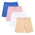 thumbnail image 2 of Teen Girls Bike Shorts Cotton Basic Cartwheel Dance Shorts Pack of 4, 2 of 7