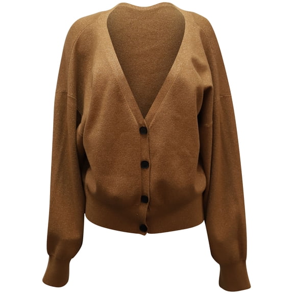 Pre-Owned ALC Knit Cardigan in Brown Viscose