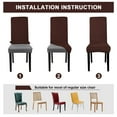 thumbnail image 6 of Piccocasa 2 Piece Velvet Spandex Chair Covers Stretch Removable,Medium/Coffee, 6 of 7