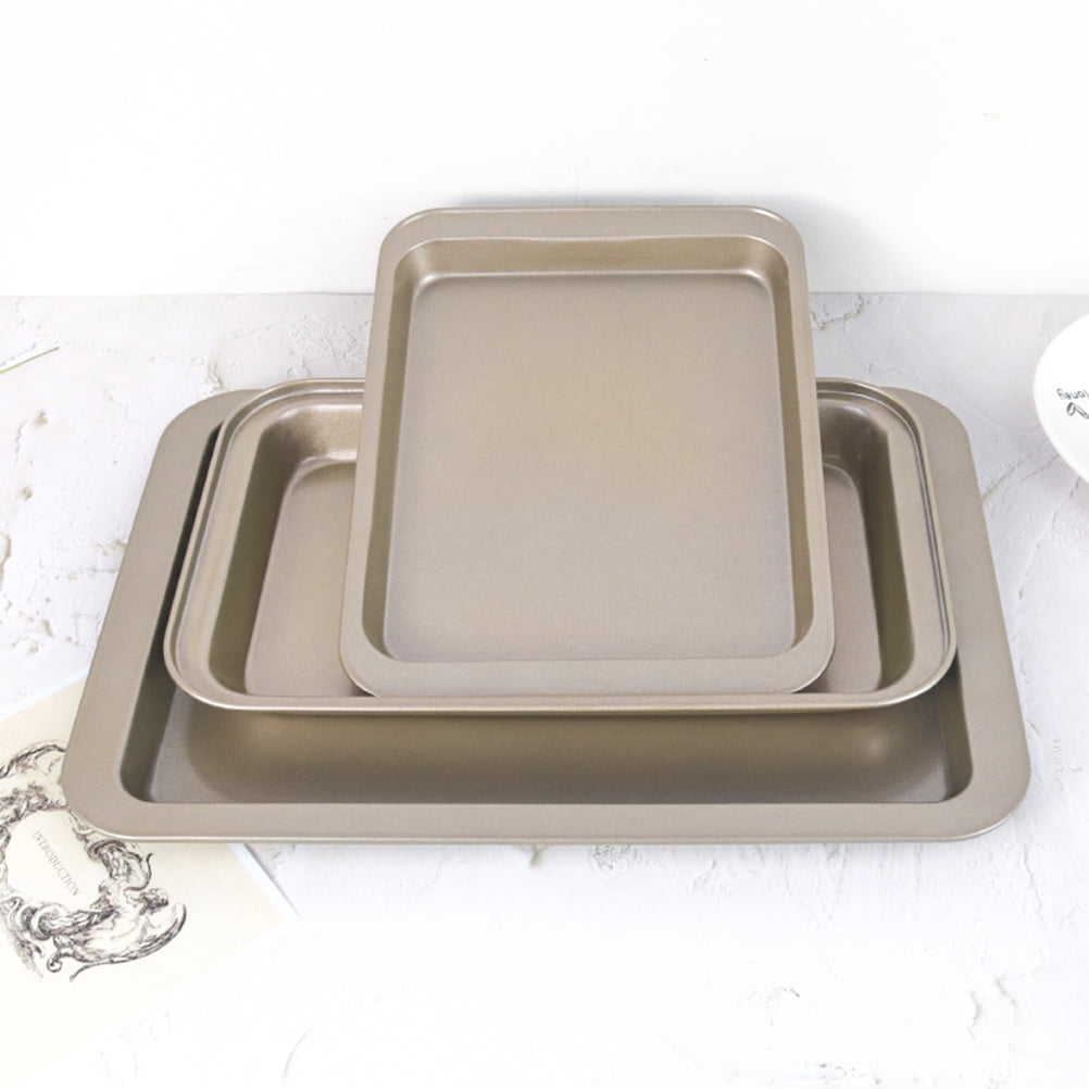 Metallic Non Stick Rectangular Bread Cake Pan Baking Oven Tray DIY