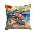 thumbnail image 2 of Loggerhead Sea Turtle Throw Pillow 14 in x 14 in, 2 of 2