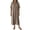 Brown, variant on Women's Shirt Maxi Dress Collared Half-Button Striped Breathable Relaxed Fit Casual Office Vacation Summer Dress Brown 3XL