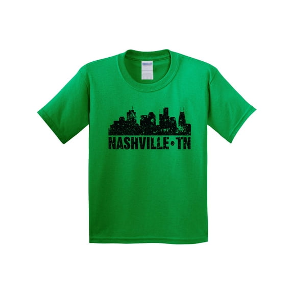 Inktastic Nashville Skyline Grunge Youth T-Shirt