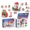 thumbnail image 1 of Juego de bloques de construcción navideños para niños, caja de juguetes, calendario de adviento de Navidad de 24 años, kit de bricolaje, regalo para niños de 6 años o más, 1 of 5