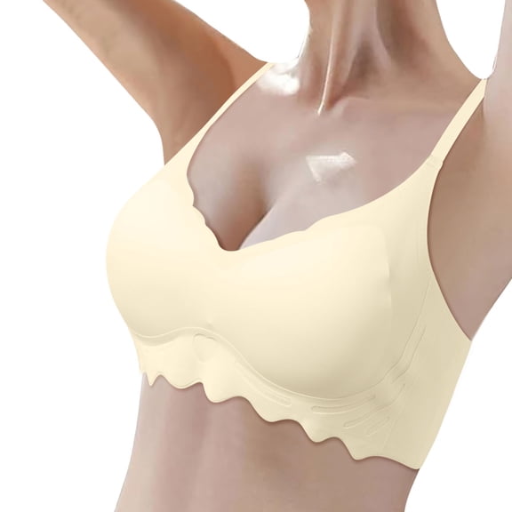 Women's Thin Seamless Vest Soft Support Large Chest Small Half Fixed Cup Breathable Bra Low Sports Bra Padded Underwire Bra Sports Brawls for Women Pack Sports Bras for Women Women Sports Bra High